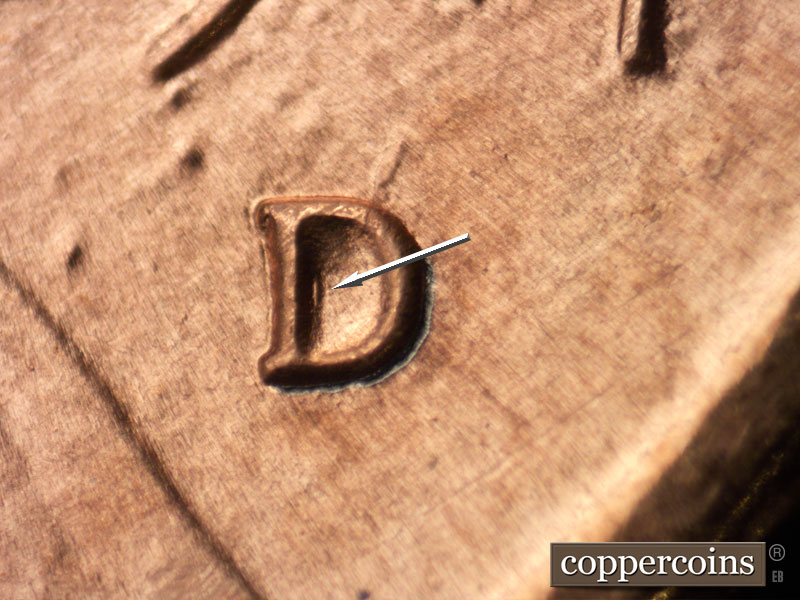 1987 Lincoln cent obverse, CopperCoins die 1987D•1MM•020.