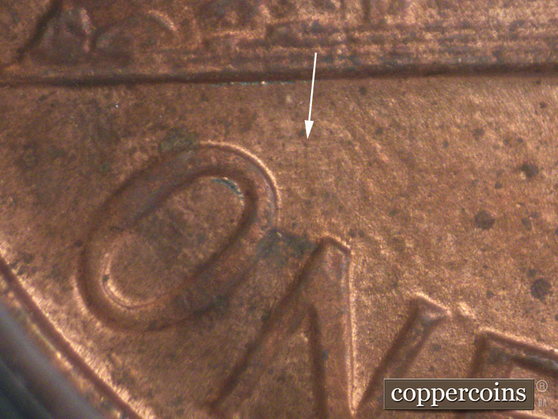 Die-stage C marker on 1987D•1MM•021 (1987 Repunched Mint Mark).
