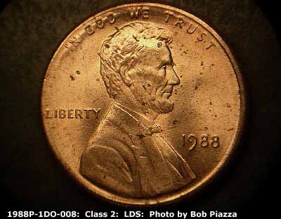 Die-stage C marker on 1988P•1DO•008 (1988 Doubled Die Obverse).