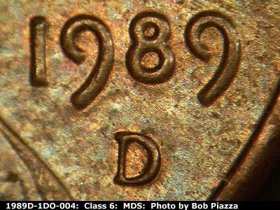 1989 Lincoln cent obverse, CopperCoins die 1989D•1DO•004.
