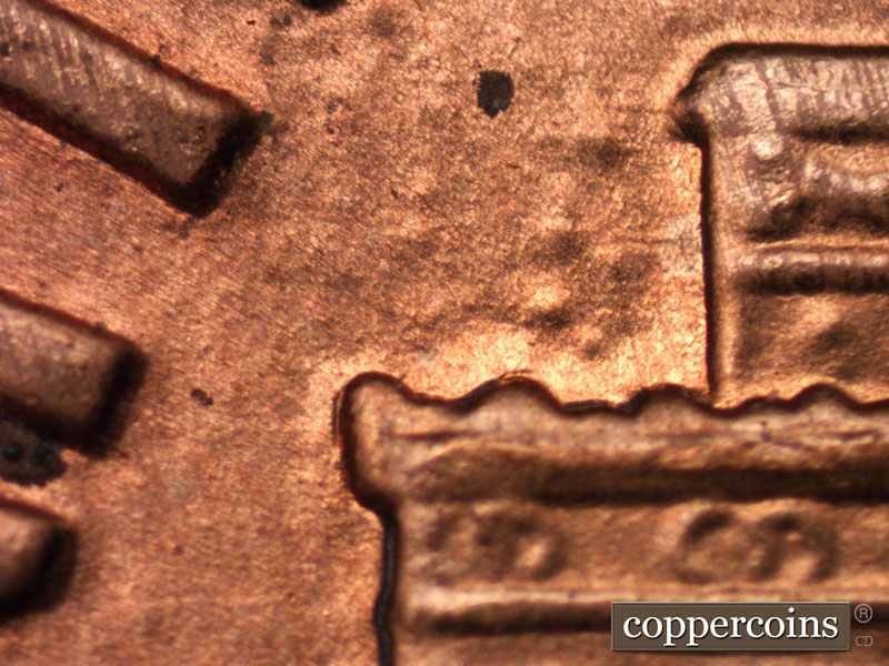 Die-stage C marker on 1989D•1MM•011 (1989 Repunched Mint Mark).