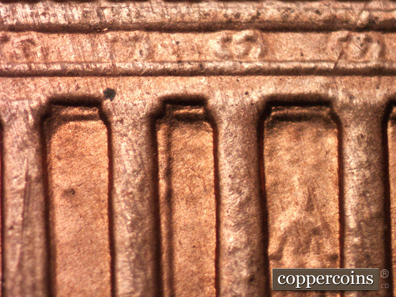 Die-stage C marker on 1989D•1MM•011 (1989 Repunched Mint Mark).