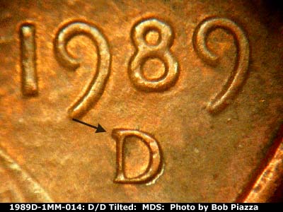 1989 Lincoln cent obverse, CopperCoins die 1989D•1MM•014.