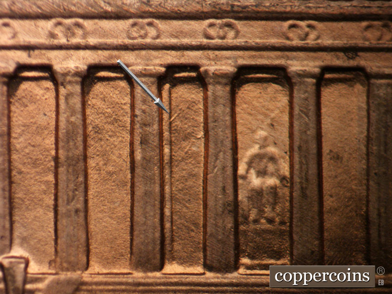 Die-stage B marker on 1989D•1MM•026 (1989 Repunched Mint Mark).