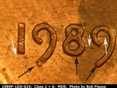 1989 Lincoln cent obverse, CopperCoins die 1989P•1DO•015.