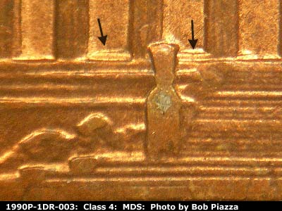 1990 Lincoln cent obverse, CopperCoins die 1990P•1DR•003.