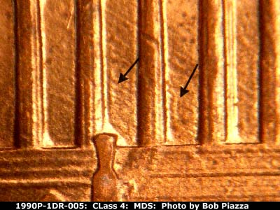 1990 Lincoln cent obverse, CopperCoins die 1990P•1DR•005.