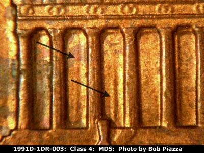 1991 Lincoln cent obverse, CopperCoins die 1991D•1DR•003.