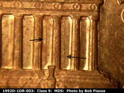 1992 Lincoln cent obverse, CopperCoins die 1992D•1DR•003.