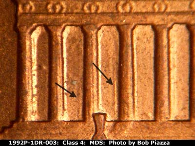 1992 Lincoln cent obverse, CopperCoins die 1992P•1DR•003.