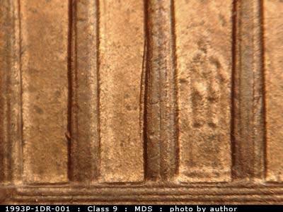 1993 Lincoln cent obverse, CopperCoins die 1993P•1DR•001.