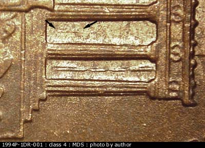 1994 Lincoln cent obverse, CopperCoins die 1994P•1DR•001.