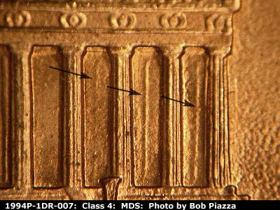 1994 Lincoln cent obverse, CopperCoins die 1994P•1DR•007.