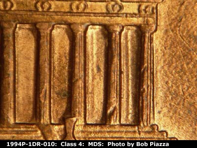 1994 Lincoln cent obverse, CopperCoins die 1994P•1DR•010.