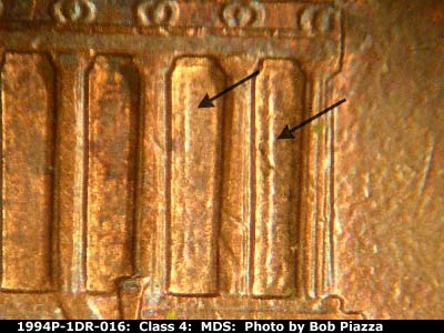 1994 Lincoln cent obverse, CopperCoins die 1994P•1DR•016.