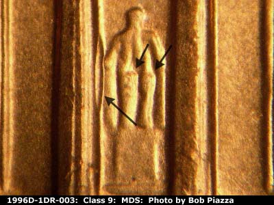 1996 Lincoln cent obverse, CopperCoins die 1996D•1DR•003.