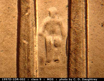1997 Lincoln cent obverse, CopperCoins die 1997D•1DR•002.