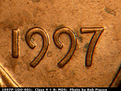 1997 Lincoln cent obverse, CopperCoins die 1997P•1DO•001.