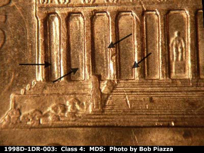 1998 Lincoln cent obverse, CopperCoins die 1998D•1DR•003.