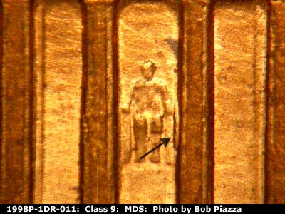 1998 Lincoln cent obverse, CopperCoins die 1998P•1DR•011.