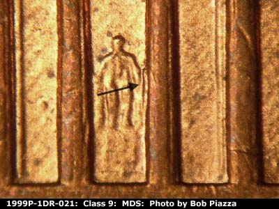 1999 Lincoln cent obverse, CopperCoins die 1999P•1DR•021.