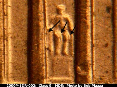 2000 Lincoln cent obverse, CopperCoins die 2000P•1DR•002.