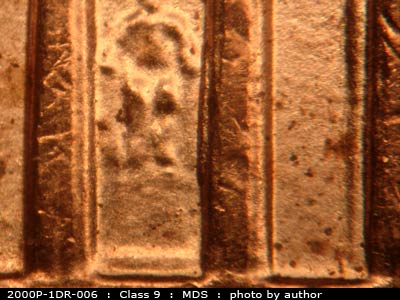 2000 Lincoln cent obverse, CopperCoins die 2000P•1DR•006.