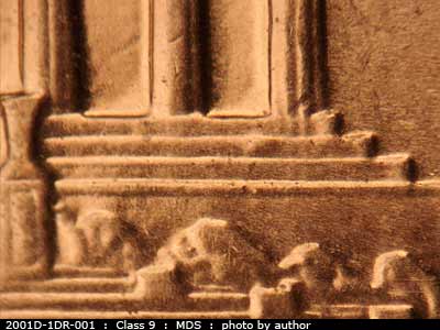 2001 Lincoln cent obverse, CopperCoins die 2001D•1DR•001.