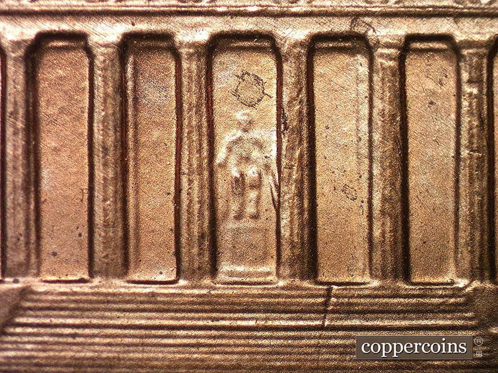 Die-stage B marker on 2001P•1DR•005 showing Close up of Doubling on column 7.