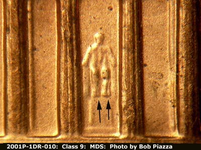 2001 Lincoln cent obverse, CopperCoins die 2001P•1DR•010.