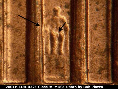 2001 Lincoln cent obverse, CopperCoins die 2001P•1DR•022.