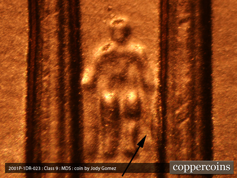 2001 Lincoln cent obverse, CopperCoins die 2001P•1DR•023.