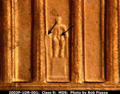 2003 Lincoln cent obverse, CopperCoins die 2003P•1DR•001.