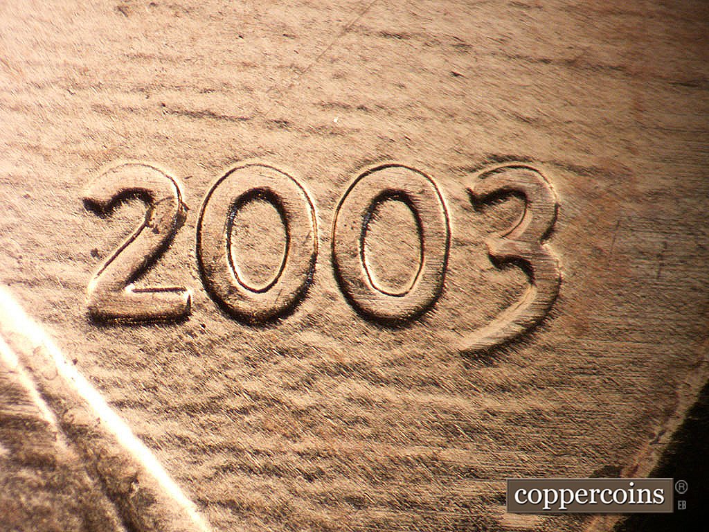 Die-stage B marker on 2003P•1DR•005 showing Date for reference.