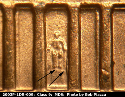 2003 Lincoln cent obverse, CopperCoins die 2003P•1DR•009.