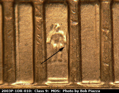 2003 Lincoln cent obverse, CopperCoins die 2003P•1DR•010.