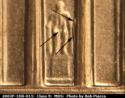 2003 Lincoln cent obverse, CopperCoins die 2003P•1DR•013.