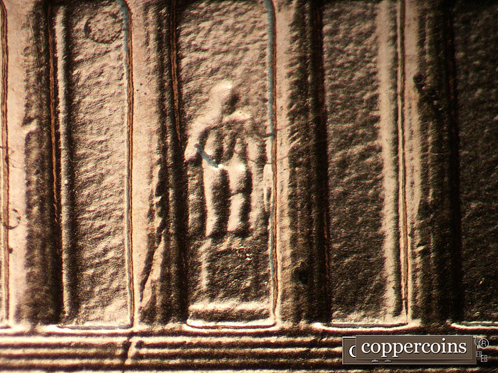Die-stage B marker on 2003P•1DR•017 showing Moderate sized doubling of the 7th column.