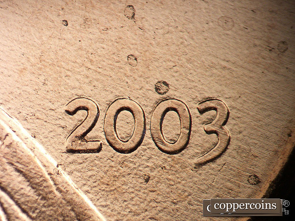 Die-stage B marker on 2003P•1DR•017 showing Date for reference.