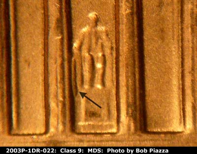 2003 Lincoln cent obverse, CopperCoins die 2003P•1DR•022.