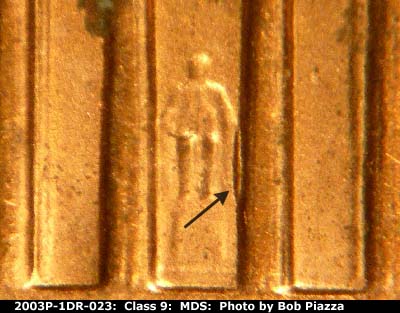2003 Lincoln cent obverse, CopperCoins die 2003P•1DR•023.