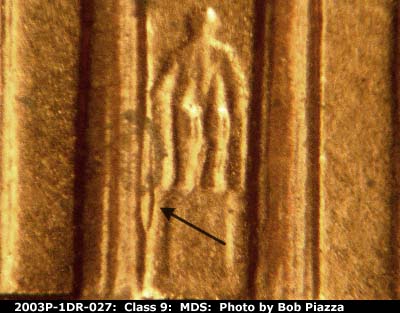 2003 Lincoln cent obverse, CopperCoins die 2003P•1DR•027.