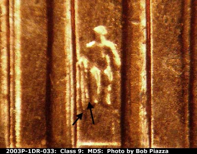 2003 Lincoln cent obverse, CopperCoins die 2003P•1DR•033.