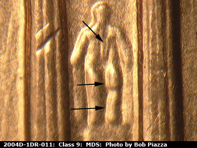 2004 Lincoln cent obverse, CopperCoins die 2004D•1DR•011.