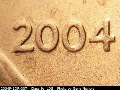 2004 Lincoln cent obverse, CopperCoins die 2004P•1DR•007.