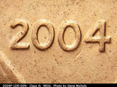 2004 Lincoln cent obverse, CopperCoins die 2004P•1DR•009.