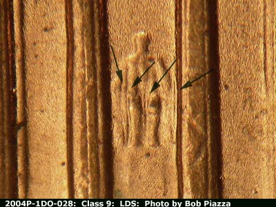Die-stage C marker on 2004P•1DR•028 (2004 Doubled Die Reverse).