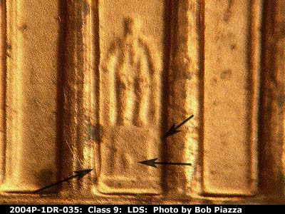 Die-stage C marker on 2004P•1DR•035 (2004 Doubled Die Reverse).