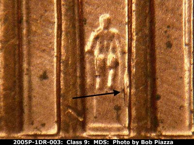 2005 Lincoln cent obverse, CopperCoins die 2005P•1DR•003.