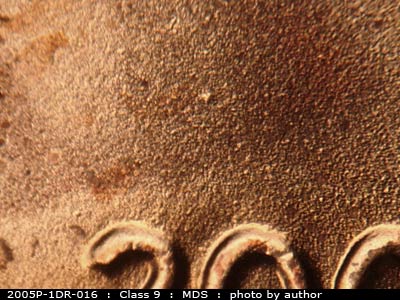 Die-stage B marker on 2005P•1DR•016 (2005 Doubled Die Reverse).